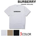 【BURBERRY】バーバリー 半袖 Tシャツ カットソー T-SHIRT ロゴプリント シンプル クルーネック HARRISTON REPLEN アイコニック...