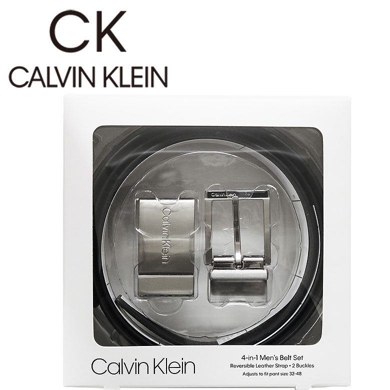 カルバン・クライン 革ベルト メンズ 【Calvin klein】カルバン・クライン ベルト メンズ バックル 2個セット 本革 リバーシブル BELT SET フリーサイズ メンズ ユニ 11ck020023