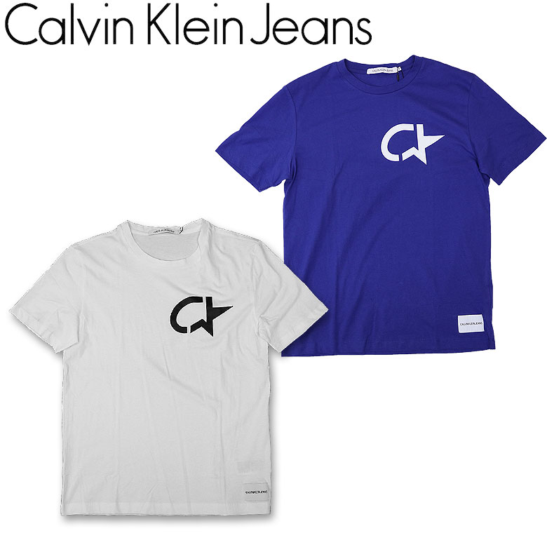 Rakuten - 【Calvin klein Jeans】カルバン・クライン ジーンズ プリントTシャツ 半袖Tシャツ ユニセックス ロゴ アクセント ワンポイント