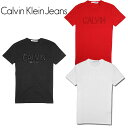 【Calvin klein Jeans】カルバン・クライン ジーンズ クルーネックロゴTシャツ 半袖Tシャツ ユニセックス ロゴ アクセント