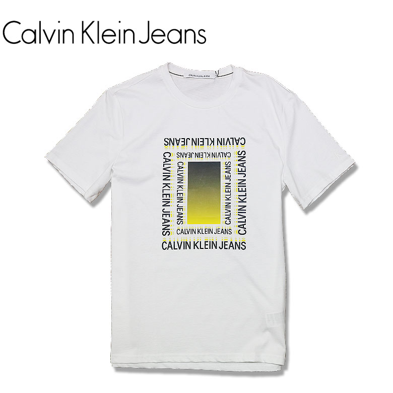 【Calvin klein Jeans】カルバン・クライン ジーンズ プリントTシャツ 半袖Tシャツ ユニセックス ロゴ アクセント ワンポイント(4.0)