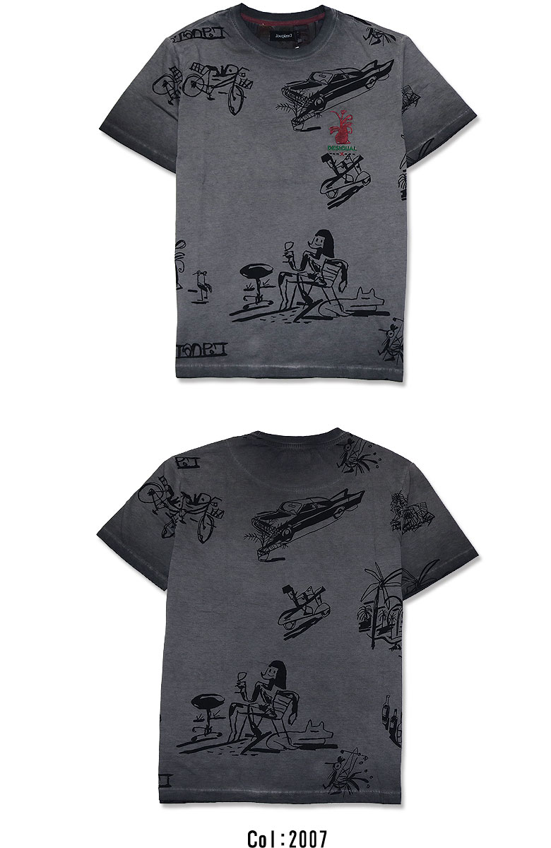 メーカー直売 - 人気ランキング 楽天市場】デシグアル メンズ（Tシャツ・カットソー｜トップス カットソー(半袖+袖なし)