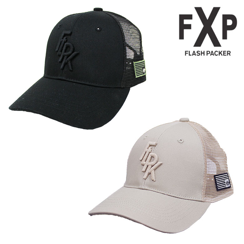 フラッシュパッカー キャップ CAP 帽子 ハット メッシュキャップ XMC-LTD 黒 ブラック ストリートカジュアルブランド 20代 30代 40代 メンズ レディース ユニ 男女