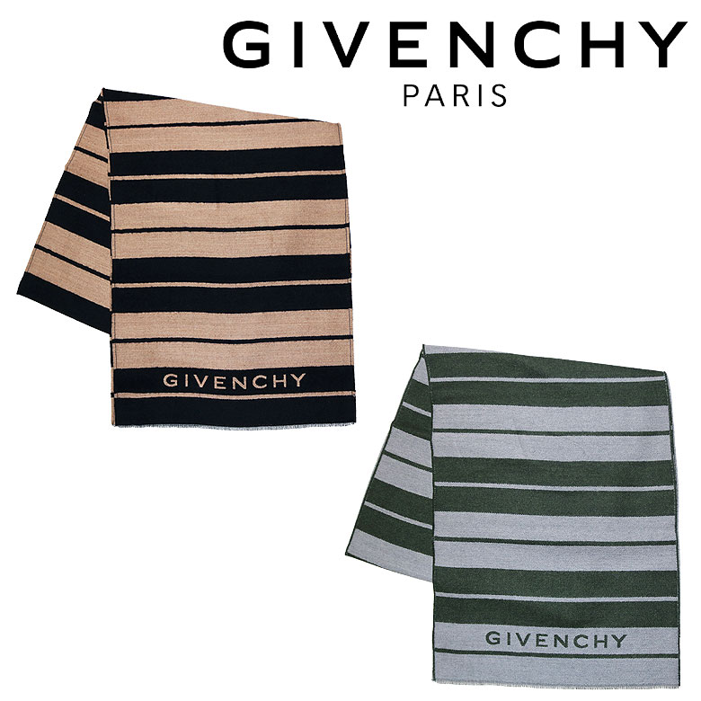 GIVENCHY マフラー メンズ 【GIVENCHY】ジバンシィ ジバンシー マフラー ストール MUFFLER ボーダー 冬 贈り物 ギフト 記念日 誕生日プレゼント クリスマスプレゼント レディース メンズ