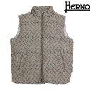 【HERNO】ヘルノ ダウンベスト モノグラム ジャガード 総柄 ライトアウター アイコン エレガント ラグジュアリー 汎用性 暖かい 秋冬 高級