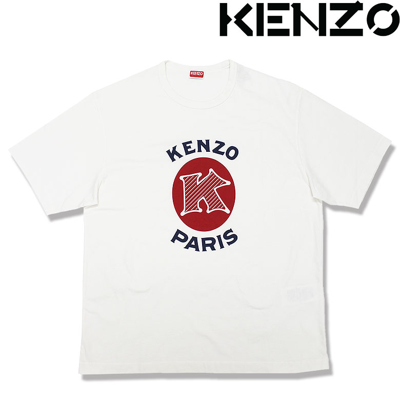 Rakuten - 【KENZO】ケンゾー tシャツ 半袖 カットソー KENZO Paris Emblem プリント 軽量 シーズンロゴ 白 ホワイト エンブレム アートワーク ラグジュアリ カジュアル メンズ