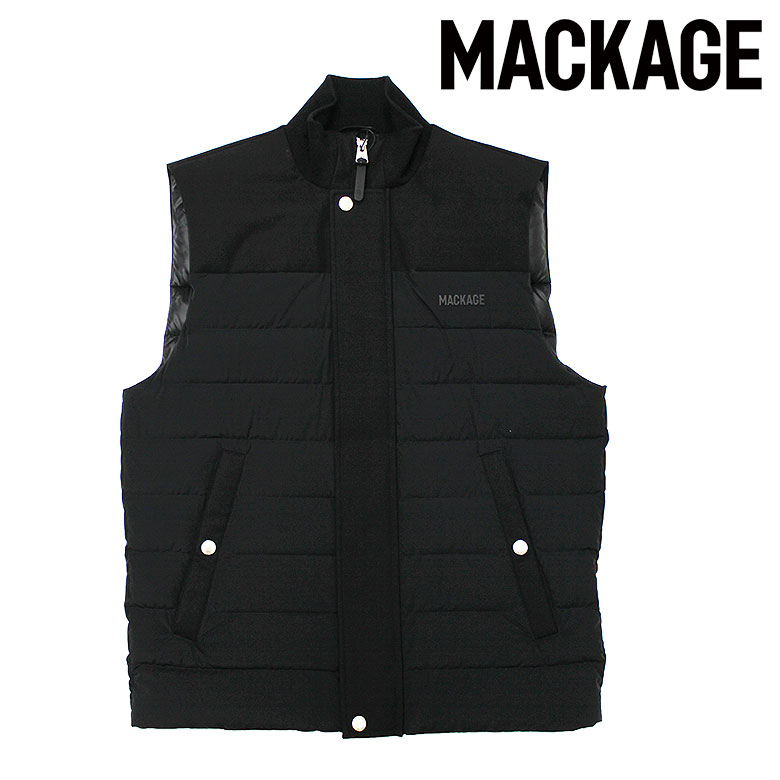 Rakuten - 【10%OFF】 【MACKAGE】マッカージュ ダウンベスト ライトダウン brody インナーダウン ラバーロゴ ナイロン地 メンズ ロングシーズン フラップ 贅沢