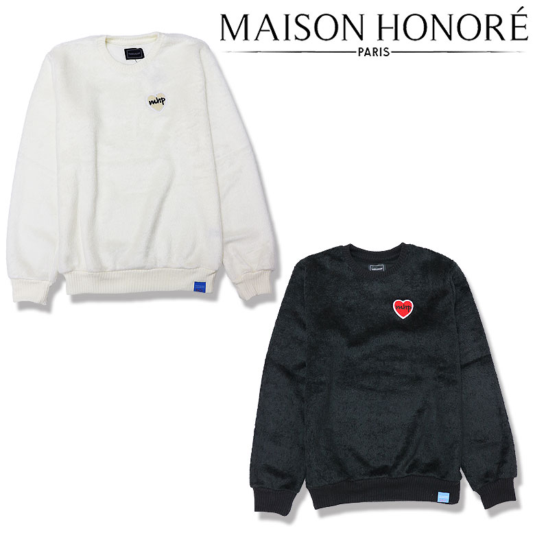 MAISON HONORE PARISۥ᥾󥪥Υ  ˥å 㥮 1HEART PATCH SHAGGY SWETER ϡȥѥå  ...