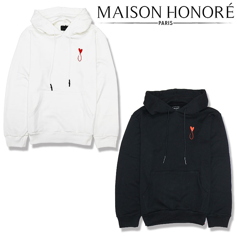 【MAISON HONORE PARIS】メゾンオノレ パーカー フーディ プルオーバー TIPHANIE HOODIE ハートフィッシュ刺繍 ワンポイント メ...