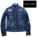 【DSQUARED2】ディースクエアードツー ディーツー D2 デニムジャケット Gジャン DARK TECHNO SURF WASH DAN JEAN JACKET ウォッシュ加工 クラッシュ加工 カジュアル メンズ