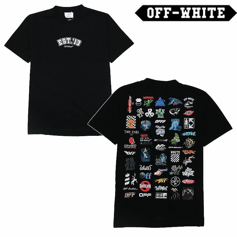 OFF-WHITE オフホワイト Tシャツ 半袖 カットソー S/S TEE ロジック Logic CLB SLIM アーカイブプリント グラフィックプリント ...