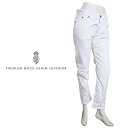P.M.D.S. ピーエムディーエス デニム ジーンズ BARRET JEANS ホワイト バレット ボタンフライ ドローコード メンズ カジュアル pmds