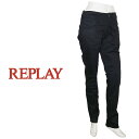 【REPLAY】リプレイ デニム ジーンズ ブラックデニム ANBASS アンバス パワーストレッチ 9.5オンス スリムフィット きれいめ ストレッチ メンズ