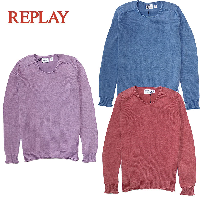 【REPLAY】リプレイ ニット KNIT 長袖 メンズ カジュアルicon selection AGED 01 YEARS