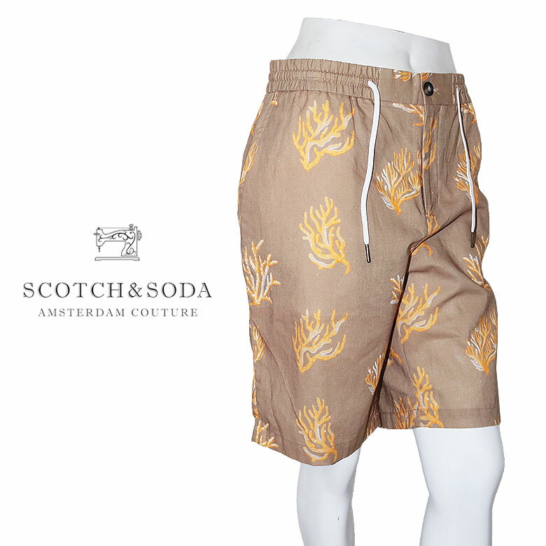 【SCOTCH&SODA】スコッチアンドソーダ ショートパンツ ハーフパンツ ショーツ 短パン 麻混紡 FAVE 178923 メンズ カジュアル