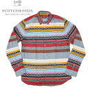【SCOTCH&SODA】スコッチアンドソーダ Jacquard Pattern Shirt ジャガードロングスリーブシャツ 長袖シャツ 独特 メンズ カジュア...