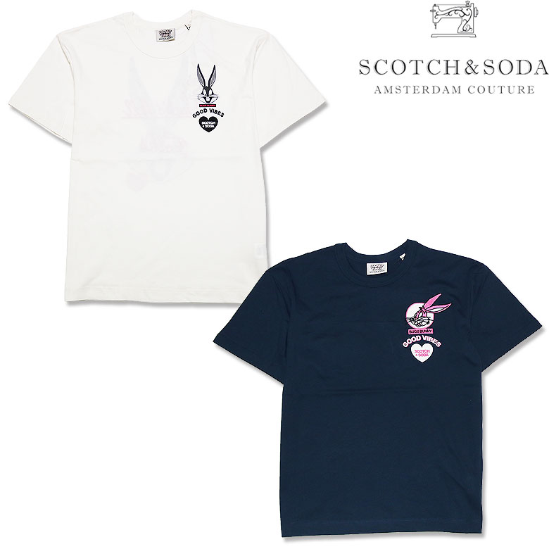 スコッチアンドソーダ 半袖Tシャツ S/S Tシャツ LOONEY TUNES カプセルコレクション バッグス・バニー ルーニー・テューンズ メンズ カジュアル