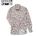 【SEEKER GROOVE】シーカーグルーブ 長袖シャツ 花柄デザイン 長袖 メンズ カジュアル