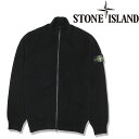 【STONE ISLAND】ストーンアイランド ニットカーディガン ジップ リブ編み コンパスパッチ 上品 ダブルスライダーファスナー メンズ