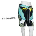 【STUD MUFFIN】スタッドマフィン ショートパンツ ハーフパンツ ショーツ ラッシュガード フラワーリーフ柄 セットアップ可 メンズ カジュアル