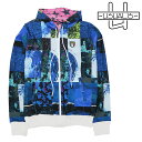 【USUALIS】ウザリス パーカー ジップパーカー フーディ HOODIE シーデザイン 総柄 カラフル セットアップ可 メンズ カジュアル