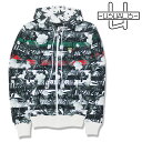 【USUALIS】ウザリス パーカー ジップパーカー フーディ HOODIE フラワーデザイン 花柄 カラフル セットアップ可 メンズ カジュアル