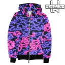【USUALIS】ウザリス パーカー フーディー HOODIE ジップアップ ネオンカラー セットアップ可 インパクト メンズ イタリアブランド(4)