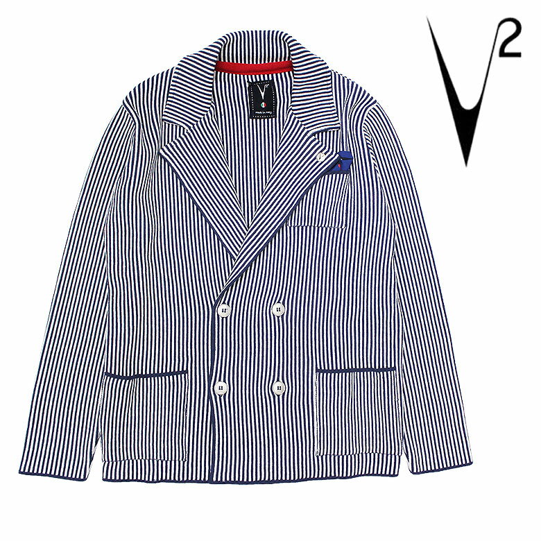 Rakuten - 【v2brand】ブイツー ジャケット テーラード ハンカチーフ おしゃれ メンズ ダブルブレスト ライトアウター GIACCA RIGSTS DP.PETTO カジュアル メンズ