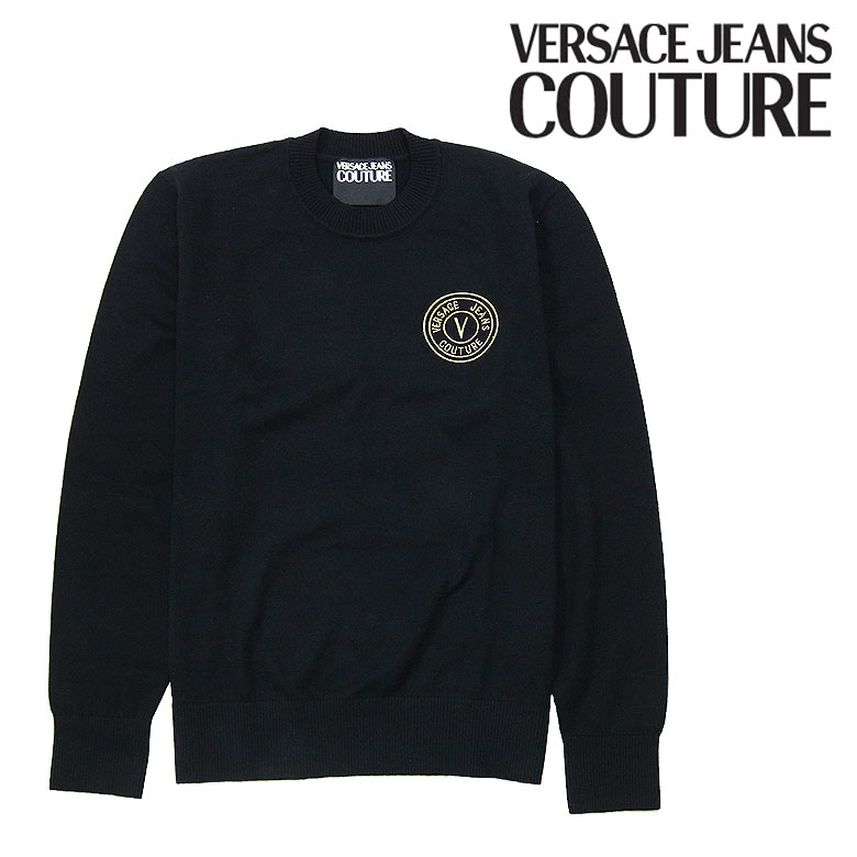 【VERSACE JEANS COUTURE】ヴェルサーチェ・ジーンズ・クチュール ニット KNIT ブランドロゴ 定番 秋冬 COUTURE 上品 メンズ