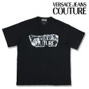 VERSACE JEANS COUTURE ヴェルサーチェ・ジーンズ・クチュール Tシャツ 半袖 カットソー LOGO MAGAZINE プリント グラフィック...