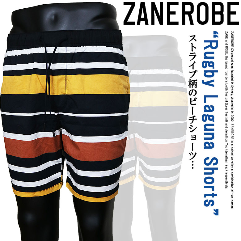 【ZANEROBE】ゼインローブ Rugby Laguna Shorts ビーチショーツ 海パン ストライプ ラグビー サーフ メンズ カジュアル