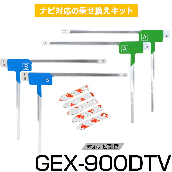 パナソニック GEX-900DTV フルセグ フィルムアンテナ TVアンテナ 専用テープセット アンテナ端子 アンテナテープ アンテナ失敗 テレビアンテナ 互換 補修キット 送料無料