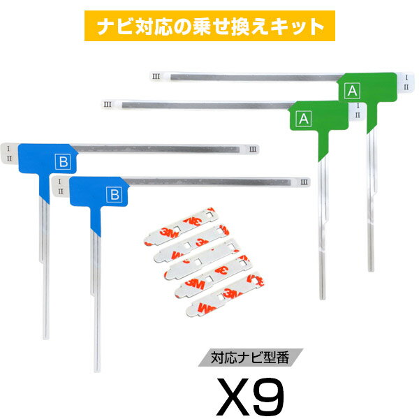 アルパイン X9 フルセグ フィルムアンテナ TVアンテナ 専用テープセット アンテナ端子 アンテナテープ アンテナ失敗 テレビアンテナ 互換 補修キット 送料無料