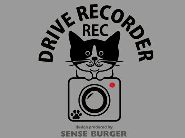 REC ドラレコ 猫 ドライブサイン REC DRIVE ネコ ねこ 搭載車 録画中 撮影中 ドライブレコーダー ステッカー シール 可愛い 防犯 盗難 キャラクター