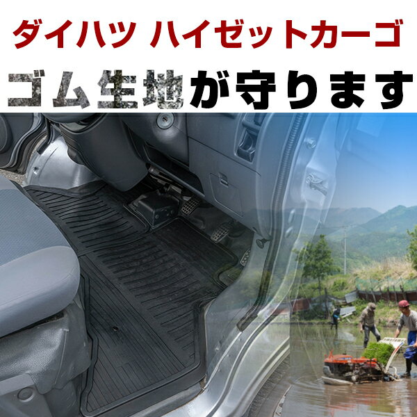 【P10倍 6/11(火)1:59まで】 ダイハツ ハイゼットカーゴ ゴムフロアマット H29.11- / S321V・S321W・S331V・S331W フロント / リア セット ラバーマット 車 純正同形状 水洗い可能 フロアマット 日本製【H21001】