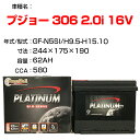 ≪プジョー 306 2.0i 16V≫ GF-N5SI H9.5-H15.10 適合参考 デルコア Dellkor D-56219/PL カーバッテリー カーメンテナンス 整備 自動車用品【H04006】(2)