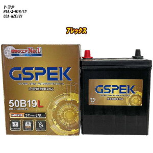 【 トヨタ アレックス 】 NZE121 H16/3-H16/12 標準地仕様車 バッテリー 車 GSPEK Gシリーズ G-50B19L/PL 【H04006】