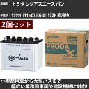 カーバッテリー トヨタ レジアスエース バン 1999(H11)/07 KG-LH172K 寒冷地 3000cc GSユアサ PRX-90D26L×2個 PRO...