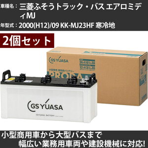 カーバッテリー 三菱ふそうトラック・バス エアロミディMJ 2000(H12)/09 KK-MJ23HF 寒冷地 8200cc GSユアサ PRX-120E41R×2個 PRODA X 業務用車両 【大型直送品】【H31006】