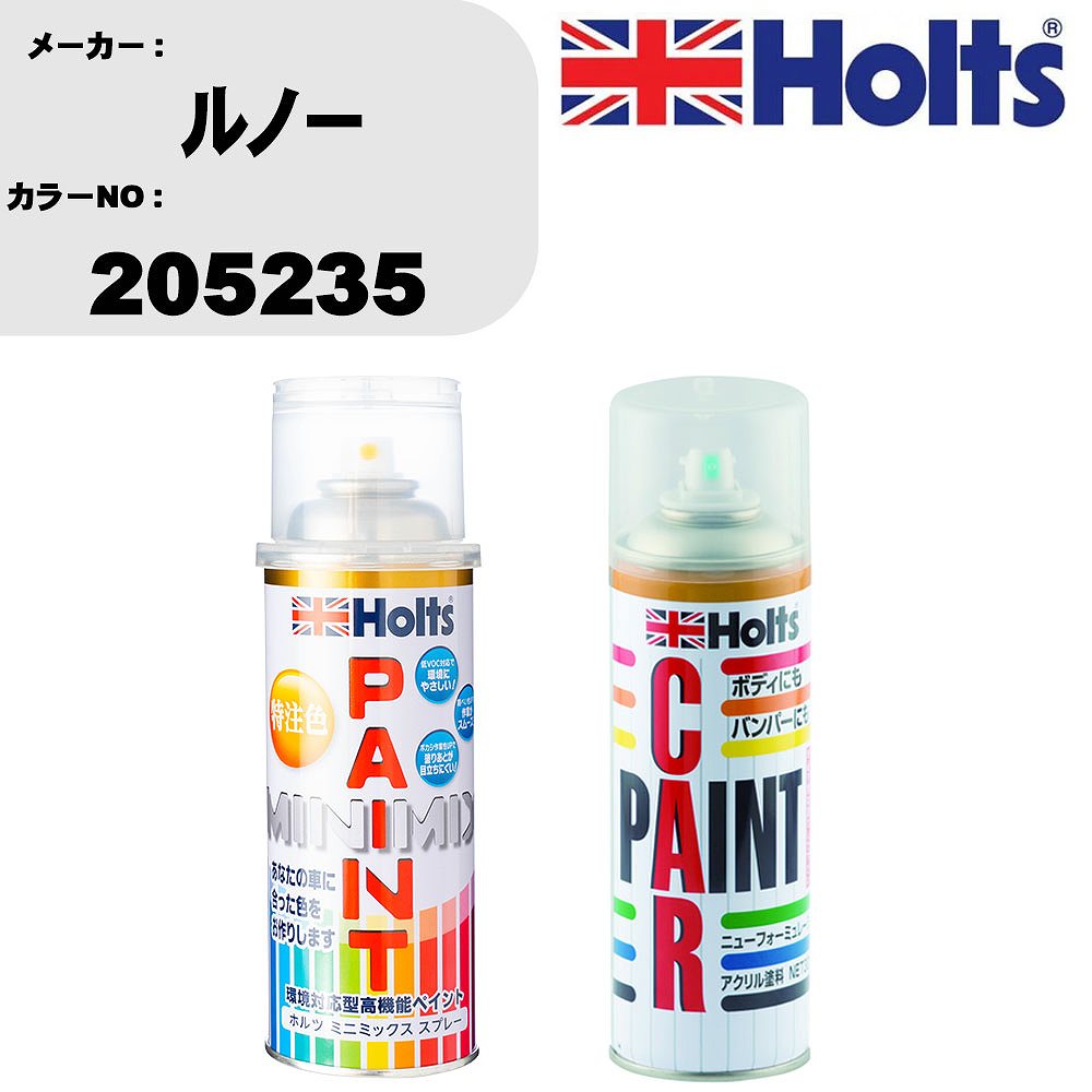 車 塗装 スプレー ルノー 205235 ペイントスプレー+ボカシ剤(MH11608)セット カラースプレー ホルツ MINMIX ミニミックス オーダーカラー 補修 カーペイント車 傷消し キズ 直し 【TU&SP】(スプレー+ぼかし剤)