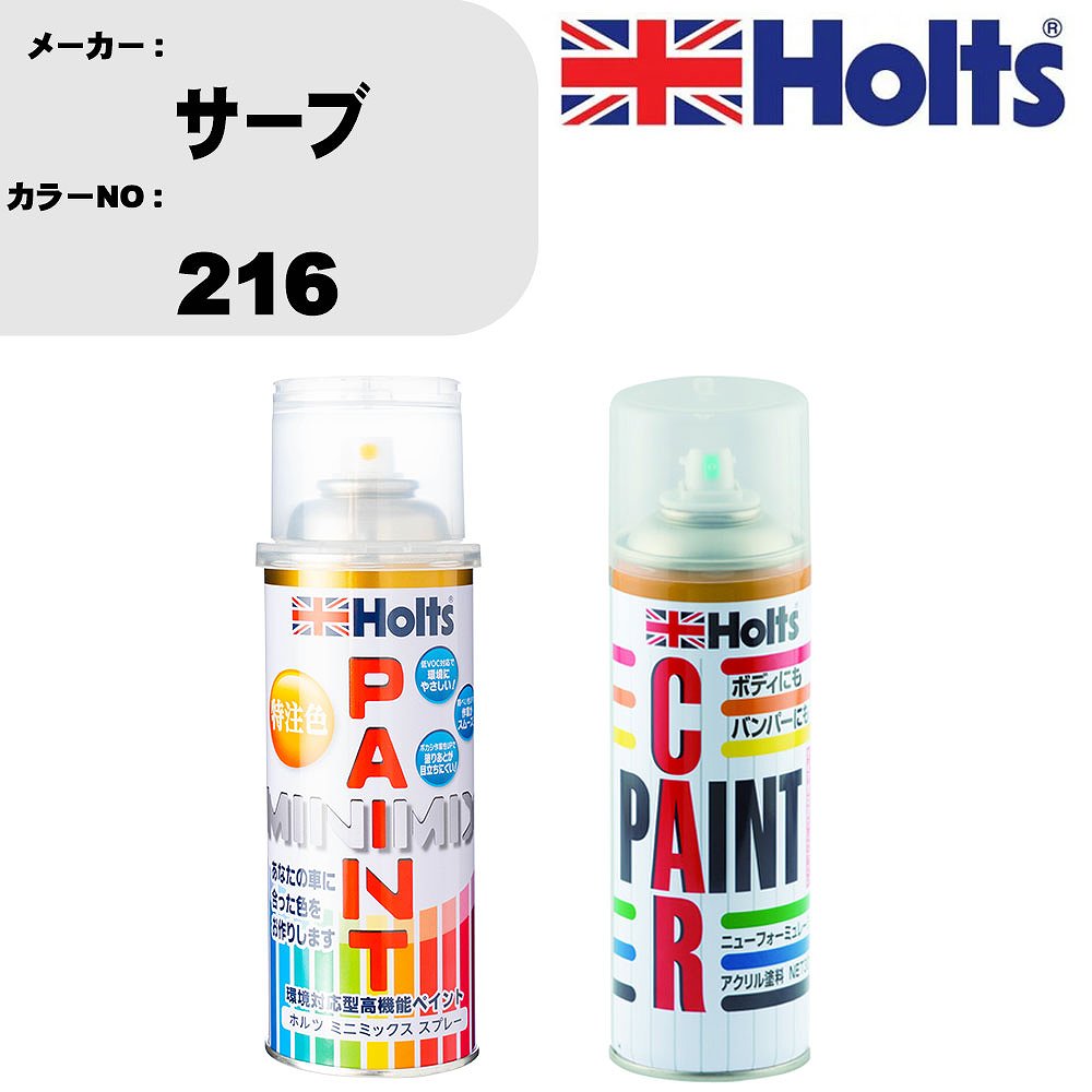 車 塗装 スプレー サーブ 216 ペイントスプレー+ボカシ剤(MH11608)セット カラースプレー ホルツ MINMIX ミニミックス オーダーカラー 補修 カーペイント車 傷消し キズ 直し 【TU&SP】(スプレー+ぼかし剤)
