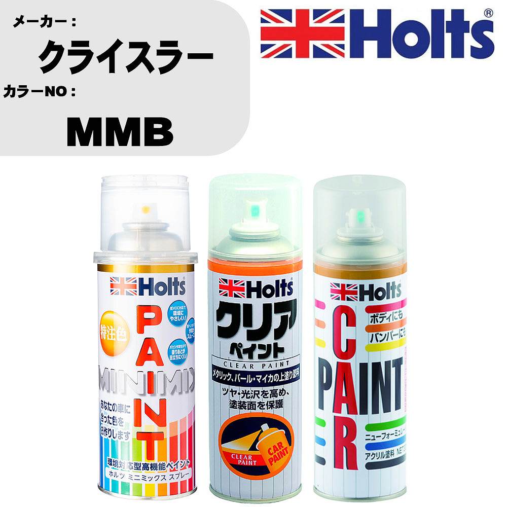 車 塗装 スプレー クライスラー MMB ペイントスプレー+ボカシ剤(MH11608)+クリア(MH11604)セット カラースプレー ホルツ MINMIX ミニミックス オーダーカラー 補修 カーペイント【TU&SP】 車 傷消し キズ 直し 自分 で