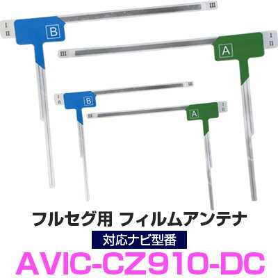 パイオニア AVIC-CZ910-DC 対応 フルセグ フィルムアンテナ ナビ交換 互換 乗せ換え アンテナ フロントガラス 純正 交換タイプ 互換品 2枚セット カー用品 85E42946S01 送料無料
