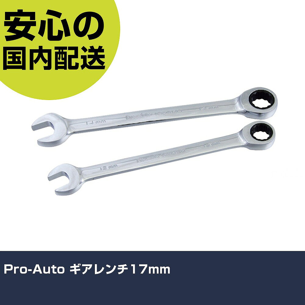 Pro-Auto ギアレンチ17mm 4360170 ボルト締付け 整備用 配管作業 作業工具 高耐久 プロ用 使いやすい