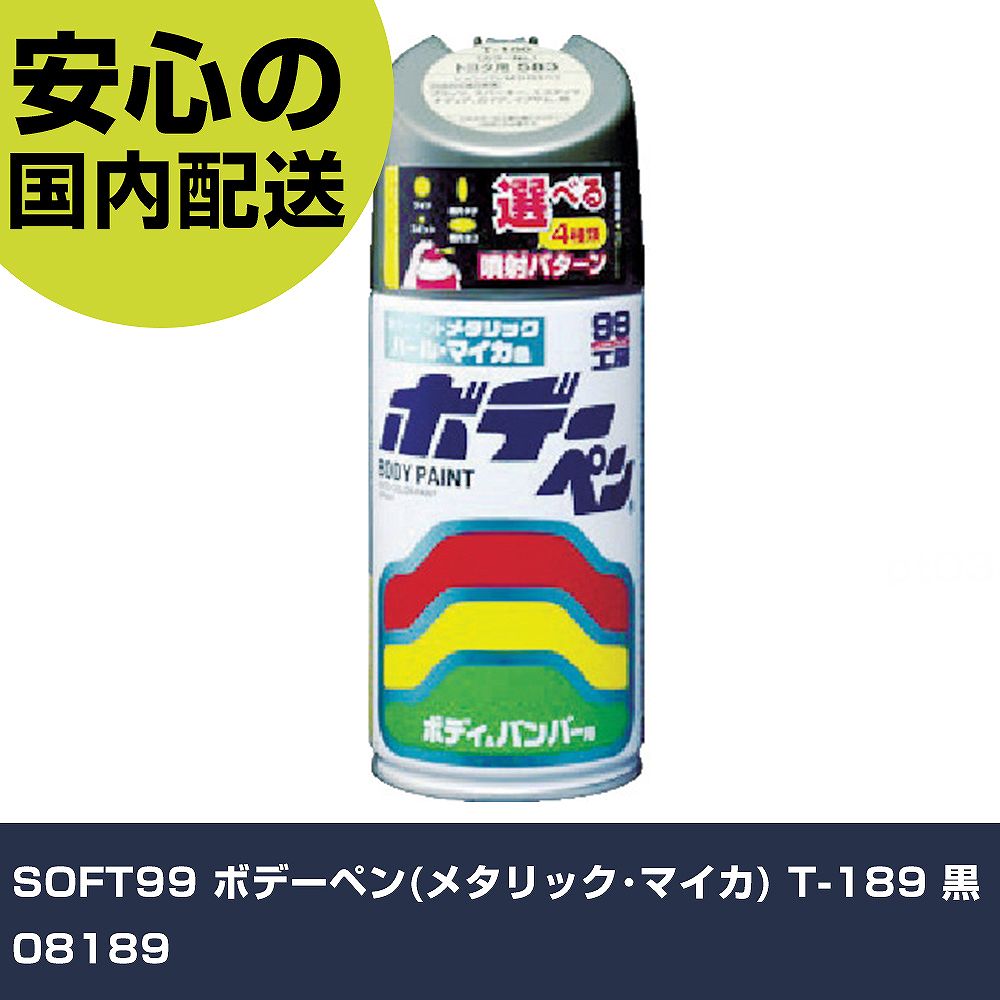 SOFT99 ボデーペン(メタリック・マイカ) T-189 黒 08189 手作業工具 車輌整備用品 車輌用塗料 業務用 プロ仕様 作業現場 法人向け 工場