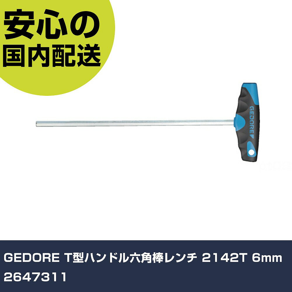 GEDORE T型ハンドル六角棒レンチ 2142T 6mm 2647311 手作業工具 ドライバー・六角棒レンチ 六角棒レンチ 業務用 プロ仕様 作業現場 法人向け 工場