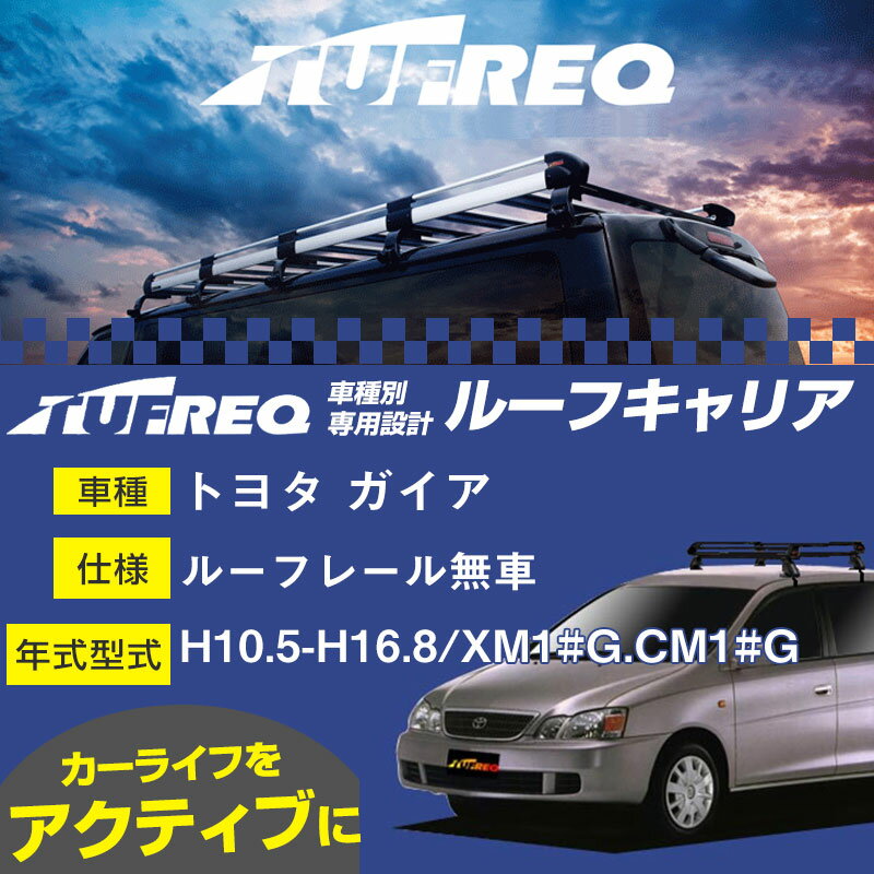 トヨタ ガイア ルーフキャリア PE22B1 H10.5-H16.8/XM1#G/CM1#G ルーフレール無車 適合参考 タフレック Pシリーズ PE22B1【H04006】