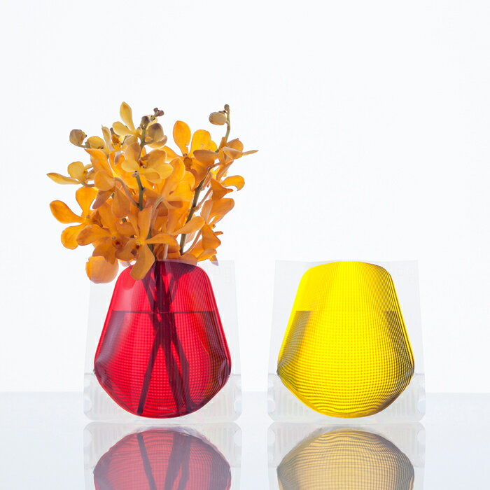 ディーブロス 花瓶 [D-BROS公式サイト] Flowervase　フラワーベース　ビニール製の花瓶　ミニブーケにぴったり　ショートサイズ　715F-RYS 花器　プチギフト　おしゃれ／D-BROS