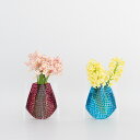 D-BROS公式サイト Flower vase フラワーベース ショートサイズ ワインレッド ブルー ビニール製の花瓶 720F-GWR/S 花器 プチギフト おしゃれ／D-BROS