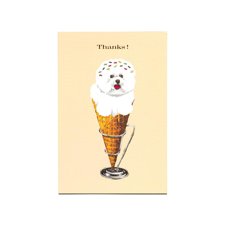 Rakuten - ポストカード Thanks!「ソフトクリーム 犬」/D-BROS